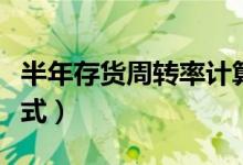 半年存货周转率计算公式（存货周转率计算公式）