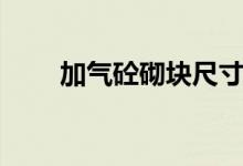 加气砼砌块尺寸（加气砼砌块规格）