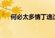 何必太多情丁逸沈长东（何必太多情）