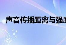 声音传播距离与强度关系（声音传播距离）