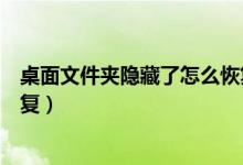 桌面文件夹隐藏了怎么恢复回来（桌面文件夹隐藏了怎么恢复）