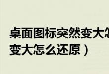 桌面图标突然变大怎么还原呢（桌面图标突然变大怎么还原）