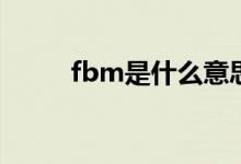 fbm是什么意思（fb是什么意思）