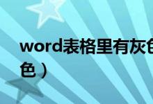 word表格里有灰色框（word表格中总有灰色）
