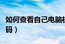 如何查看自己电脑机器码（怎么查看电脑机器码）