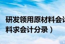 研发领用原材料会计分录（生产产品领用原材料求会计分录）