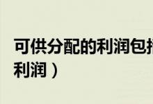 可供分配的利润包括盈余公积吗（可供分配的利润）