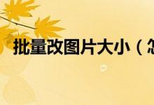 批量改图片大小（怎么批量修改图片格式）