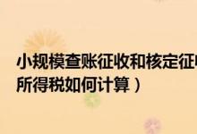 小规模查账征收和核定征收的区别（小规模核定征收的企业所得税如何计算）