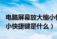 电脑屏幕放大缩小快捷键是什么（cad放大缩小快捷键是什么）