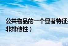 公共物品的一个显著特征是非排他性（名词解释公共物品的非排他性）