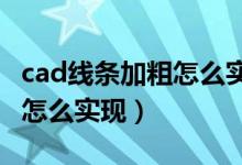 cad线条加粗怎么实现快捷键（CAD线条加粗怎么实现）
