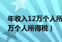 年收入12万个人所得税扣除多少（年收入12万个人所得税）