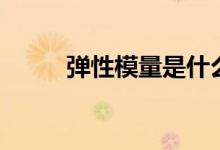弹性模量是什么意思（弹性模量）