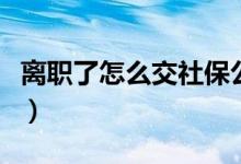 离职了怎么交社保公积金（离职了怎么交社保）