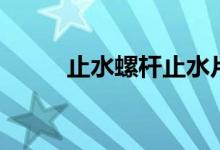 止水螺杆止水片规范（止水螺杆）