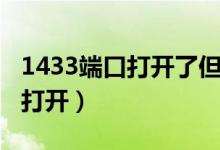 1433端口打开了但是不能用（1433端口怎么打开）