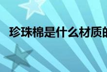 珍珠棉是什么材质的(珍珠棉是什么材质)