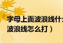 字母上面波浪线什么意思（word中字母上的波浪线怎么打）