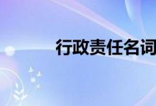 行政责任名词解释（行政责任）