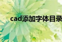 cad添加字体目录路径（cad添加字体）