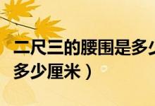 二尺三的腰围是多少厘米了（二尺三的腰围是多少厘米）