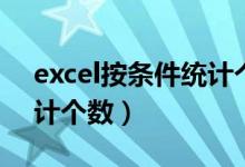 excel按条件统计个数求和（excel按条件统计个数）