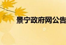 景宁政府网公告公示（景宁政府网）