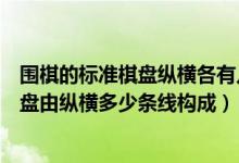 围棋的标准棋盘纵横各有几条线（一般情况下正规的围棋棋盘由纵横多少条线构成）