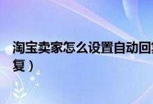 淘宝卖家怎么设置自动回复评价（淘宝卖家怎么设置自动回复）