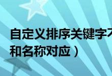 自定义排序关键字不能显示列名称（如何排序和名称对应）