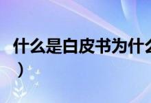 什么是白皮书为什么叫白皮书（什么叫白皮书）