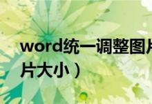 word统一调整图片尺寸(word文档调整图片大小)