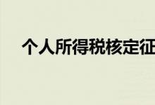 个人所得税核定征收（所得税核定征收）