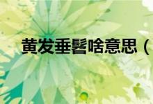 黄发垂髫啥意思（黄发垂髫是什么意思）