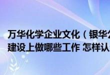 万华化学企业文化（银华公司怎样认识到企业文化的作用 在建设上做哪些工作 怎样认识）