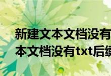 新建文本文档没有txt后缀改成bat（新建文本文档没有txt后缀）