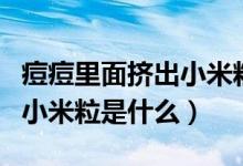 痘痘里面挤出小米粒是什么病（痘痘里面挤出小米粒是什么）
