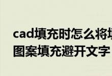 cad填充时怎么将填充图案不盖住文字（cad图案填充避开文字）
