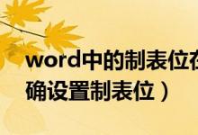 word中的制表位在哪里（怎么在word中精确设置制表位）