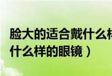 脸大的适合戴什么样的眼镜（脸大的人适合带什么样的眼镜）