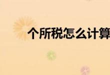 个所税怎么计算（个所税如何计算）