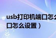 usb打印机端口怎么设置连接（usb打印机端口怎么设置）
