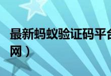 最新蚂蚁验证码平台官网(蚂蚁验证码平台官网)