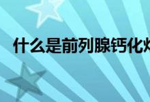什么是前列腺钙化灶（什么是前列腺钙化）