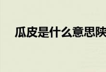 瓜皮是什么意思陕西（瓜皮是什么意思）