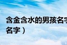 含金含水的男孩名字两个字（含金含水的男孩名字）