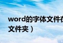 word的字体文件在哪里（word字体在哪个文件夹）