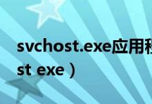 svchost.exe应用程序错误怎么解决（svchost exe）