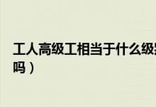 工人高级工相当于什么级别（工人高级技师相当于高级职称吗）